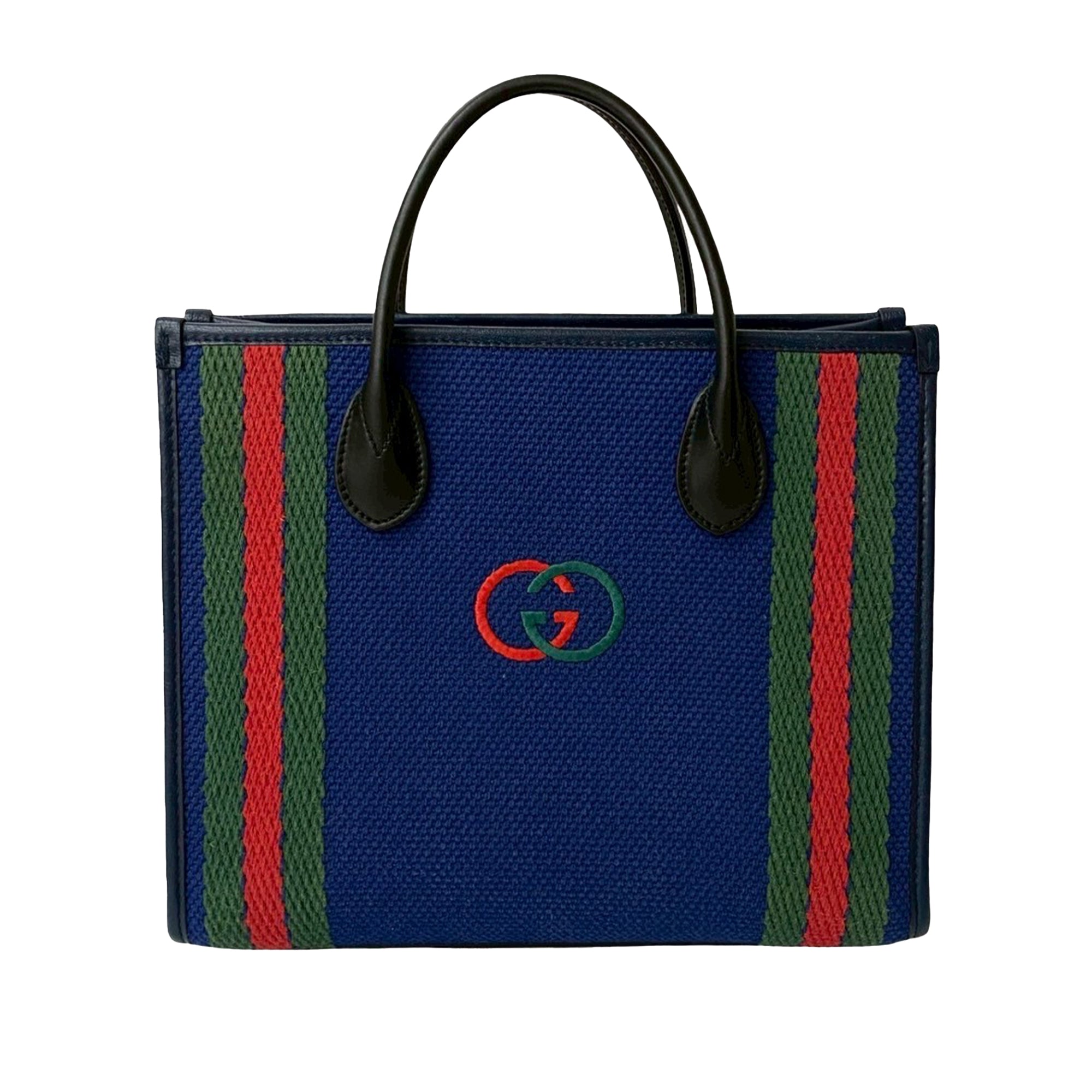 Canvas Interlocking G Satchel - Image 1