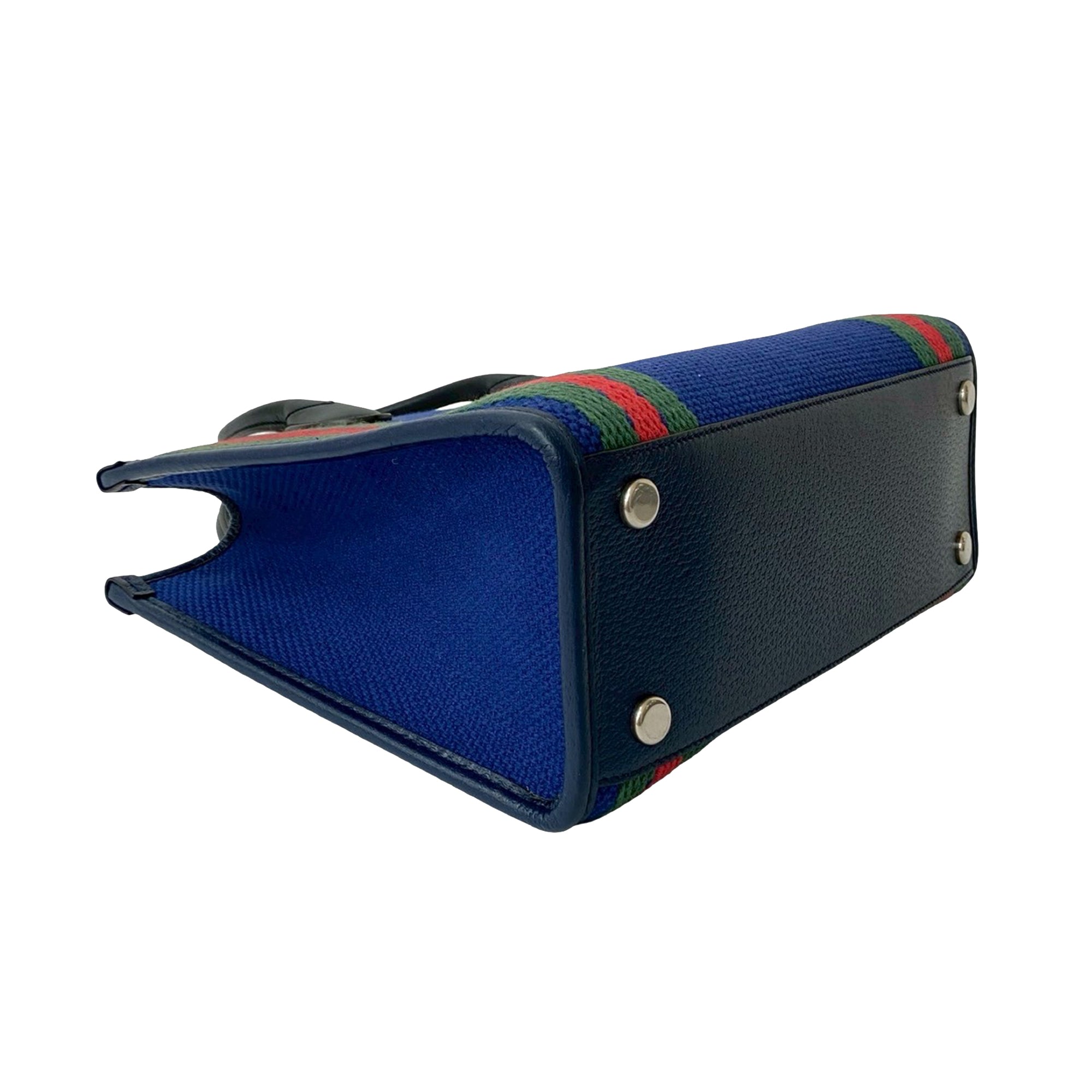 Canvas Interlocking G Satchel - Image 7