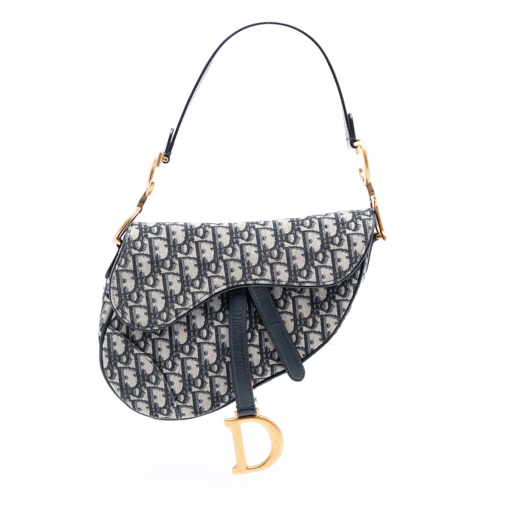 Oblique Canvas Saddle Bag - Image 1