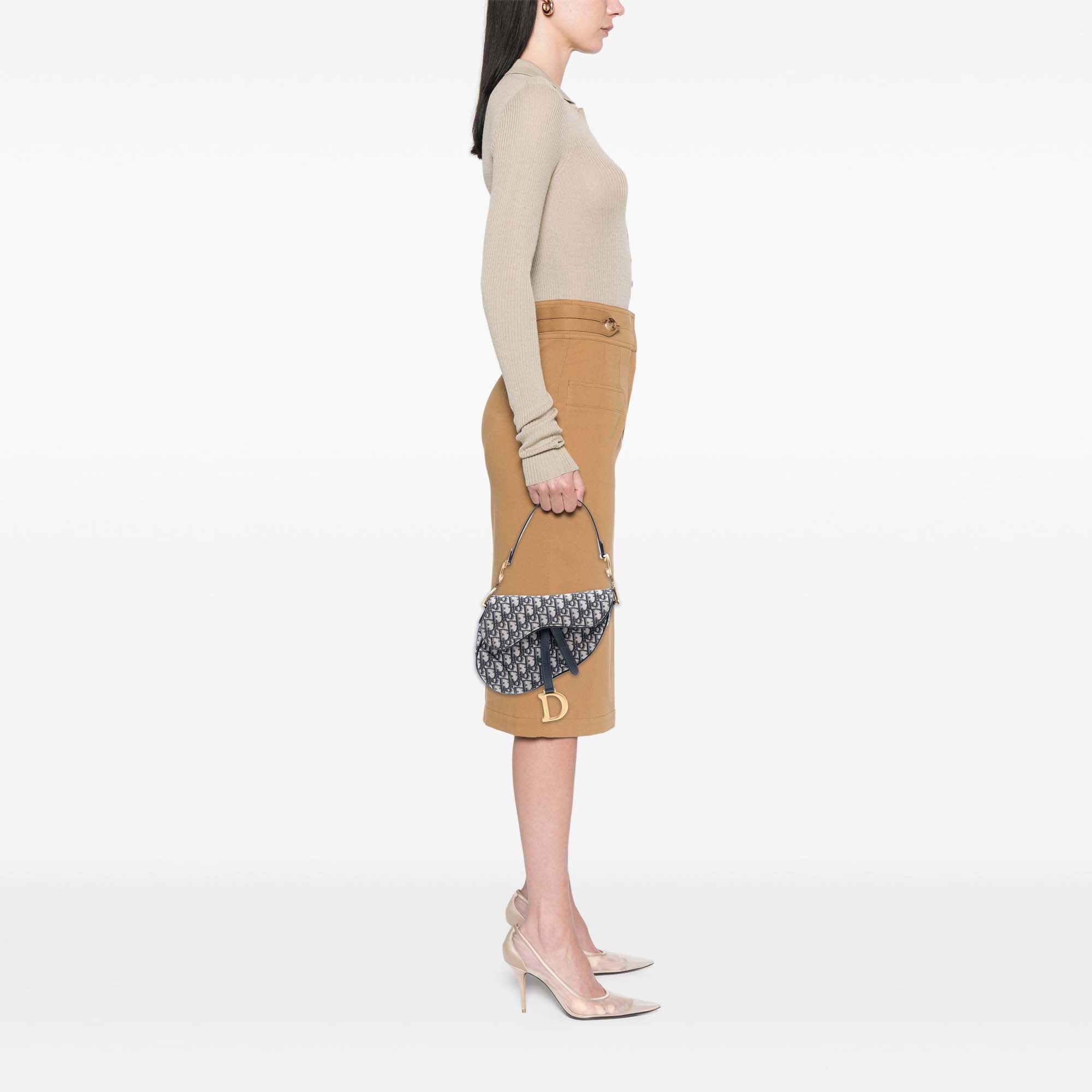 Oblique Canvas Saddle Bag - Image 7