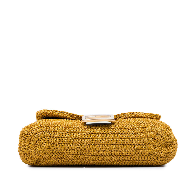 Crochet Raffia Baguette Satchel - Image 3