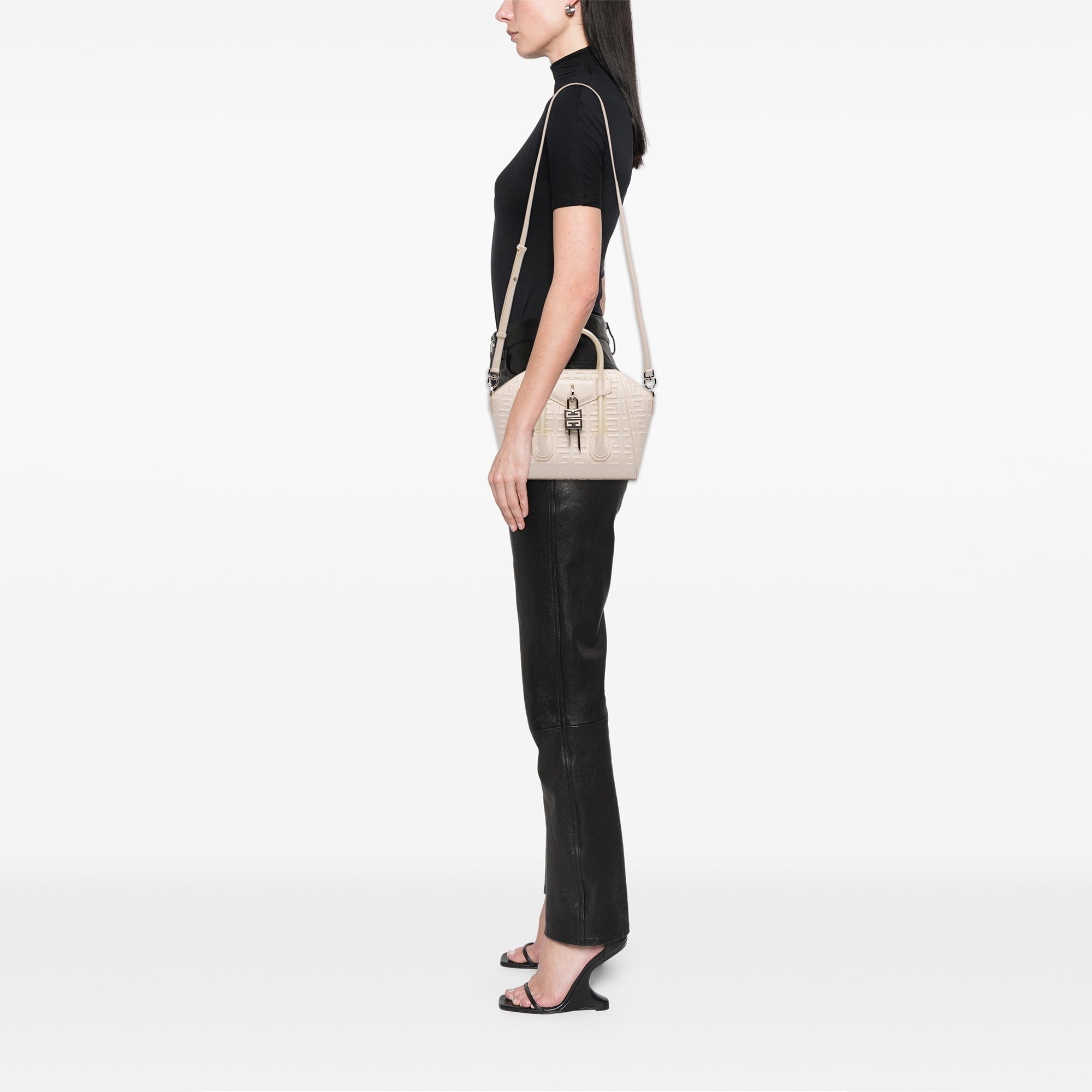 Mini Calfskin 4G Antigona Lock Satchel - Image 10