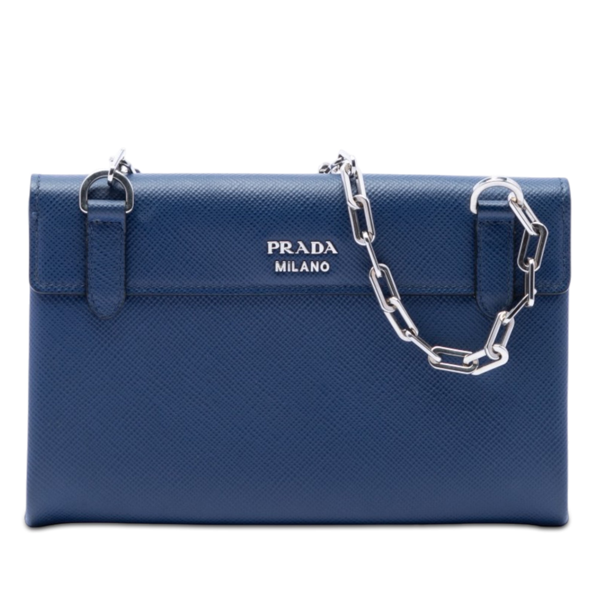 Saffiano Cuir Twist Lock Chain Flap - Image 1
