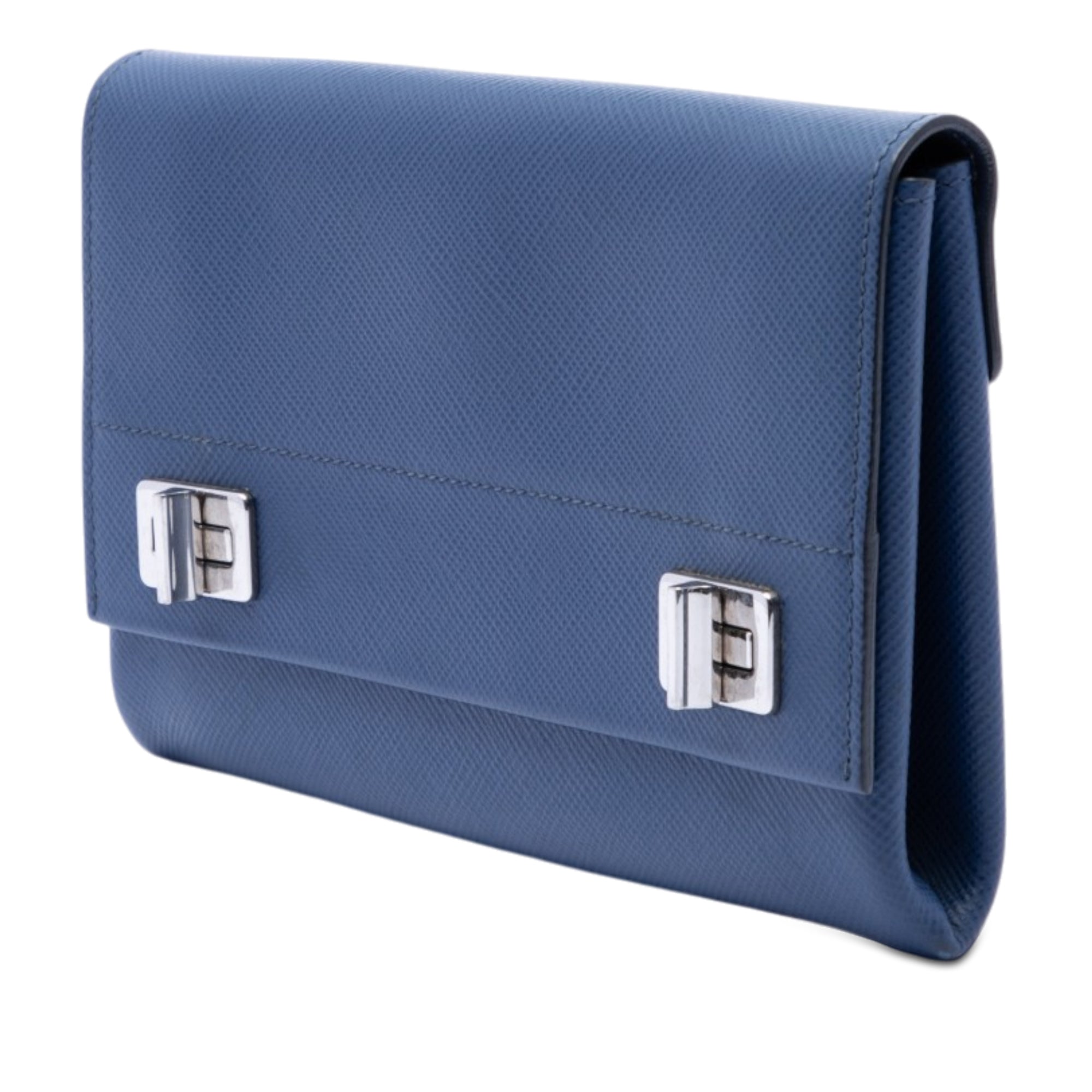 Saffiano Cuir Twist Lock Chain Flap - Image 2