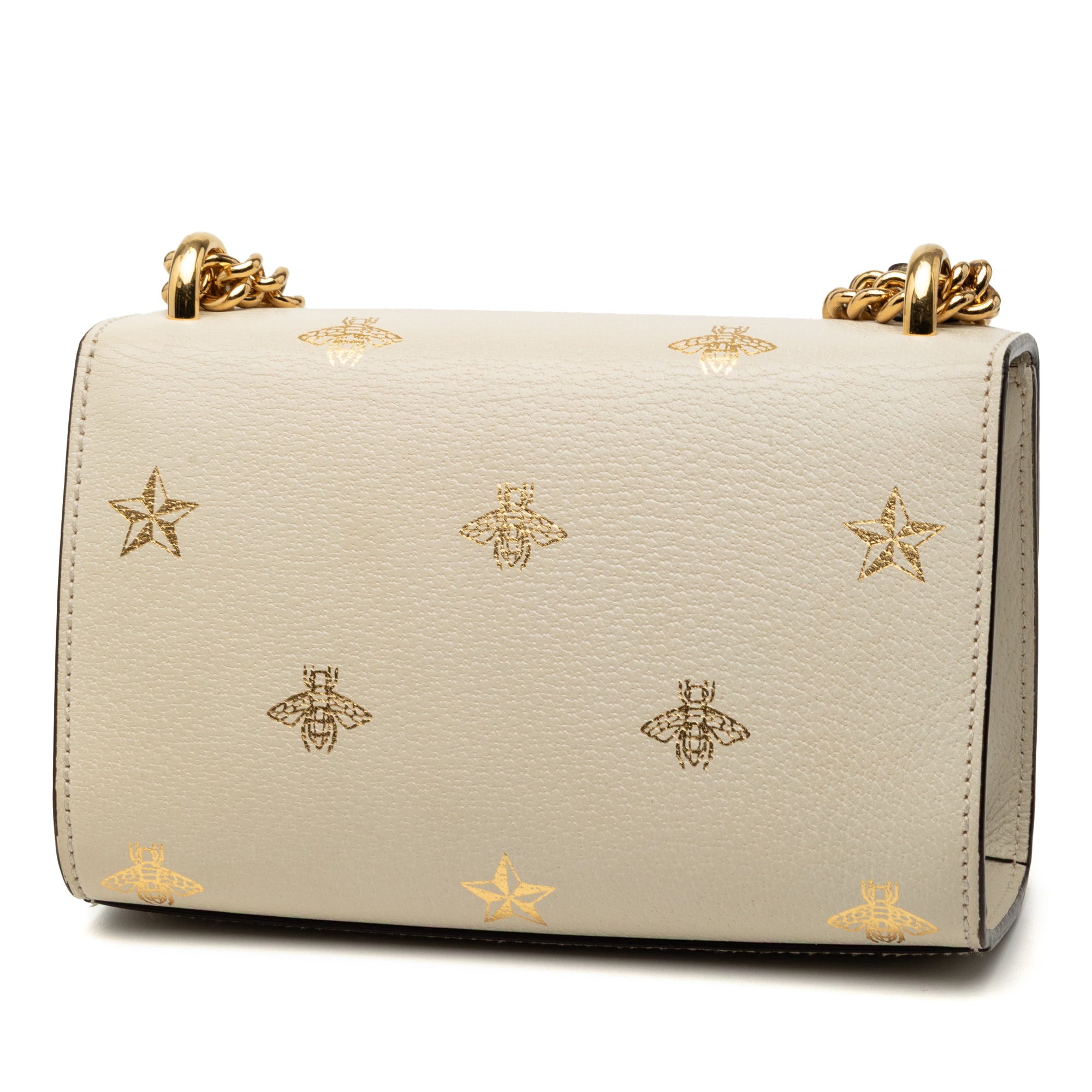 Small Leather Bee Star Padlock Crossbody - Image 2