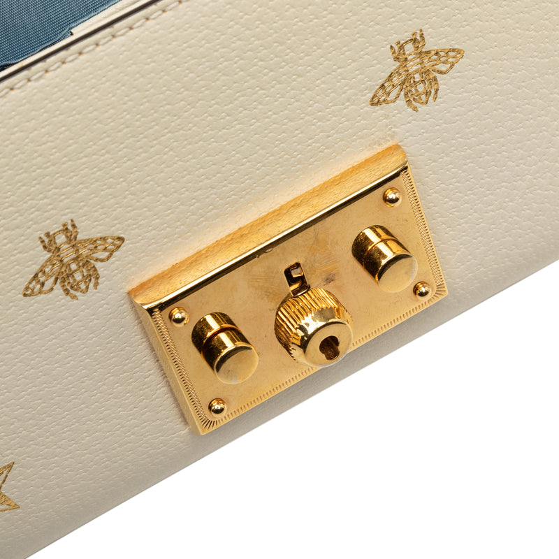 Small Leather Bee Star Padlock Crossbody - Image 7