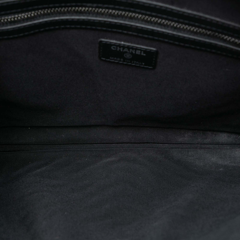Large CC Chevron Iridescent Caviar O Case Clutch - Image 4
