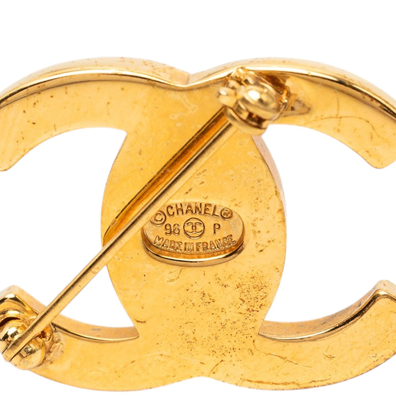 CC Gold Plated Turn Lock Brooch - Image 3