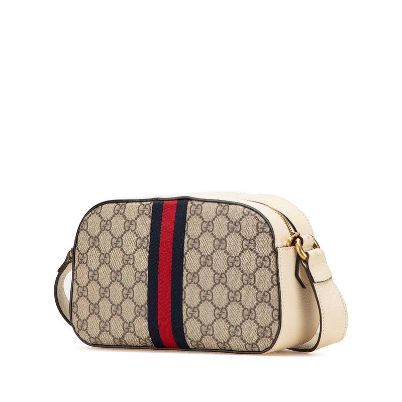 Small GG Supreme Textured Calfskin Web Ophidia Camera Bag - Image 2