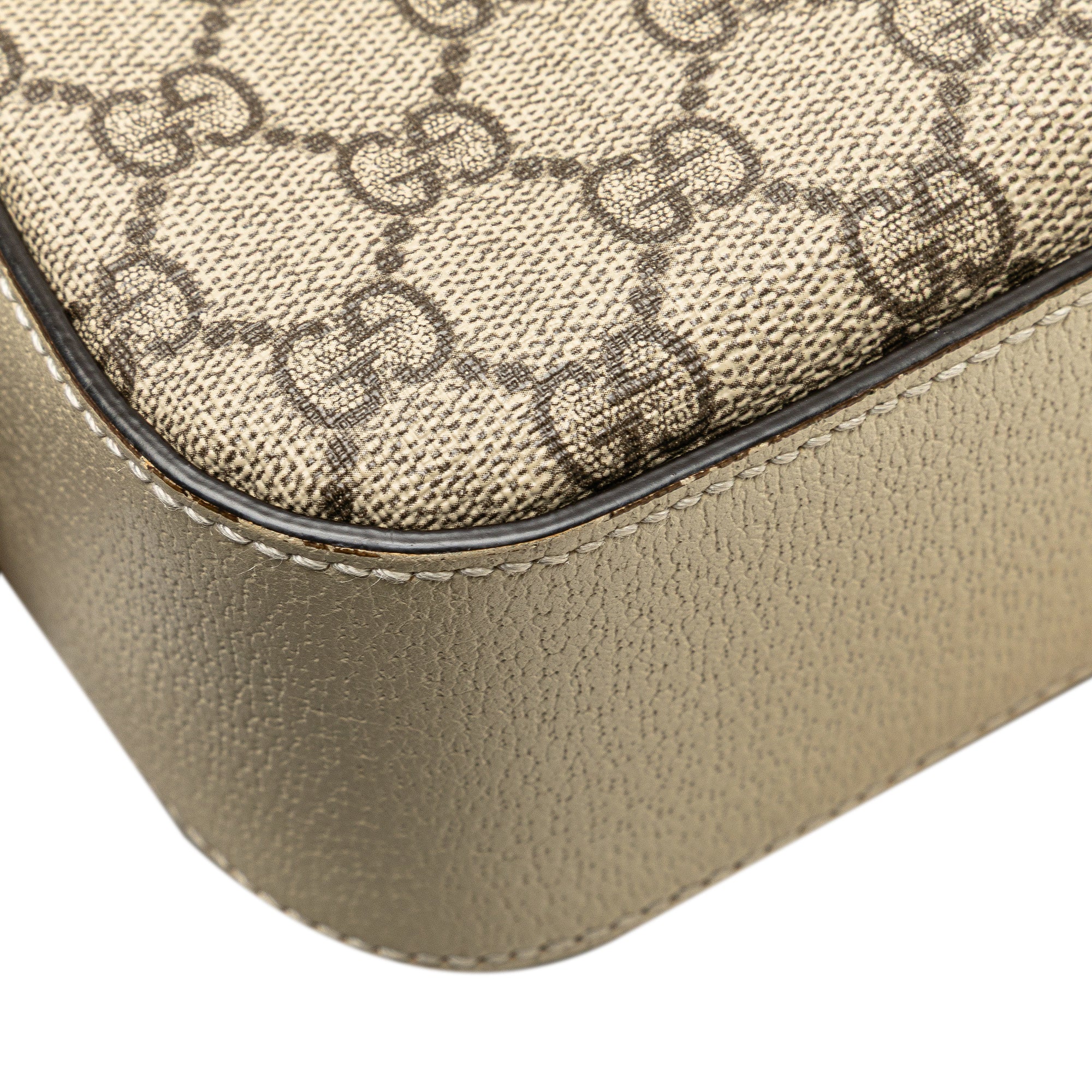 Small GG Supreme Textured Calfskin Web Ophidia Camera Bag - Image 8