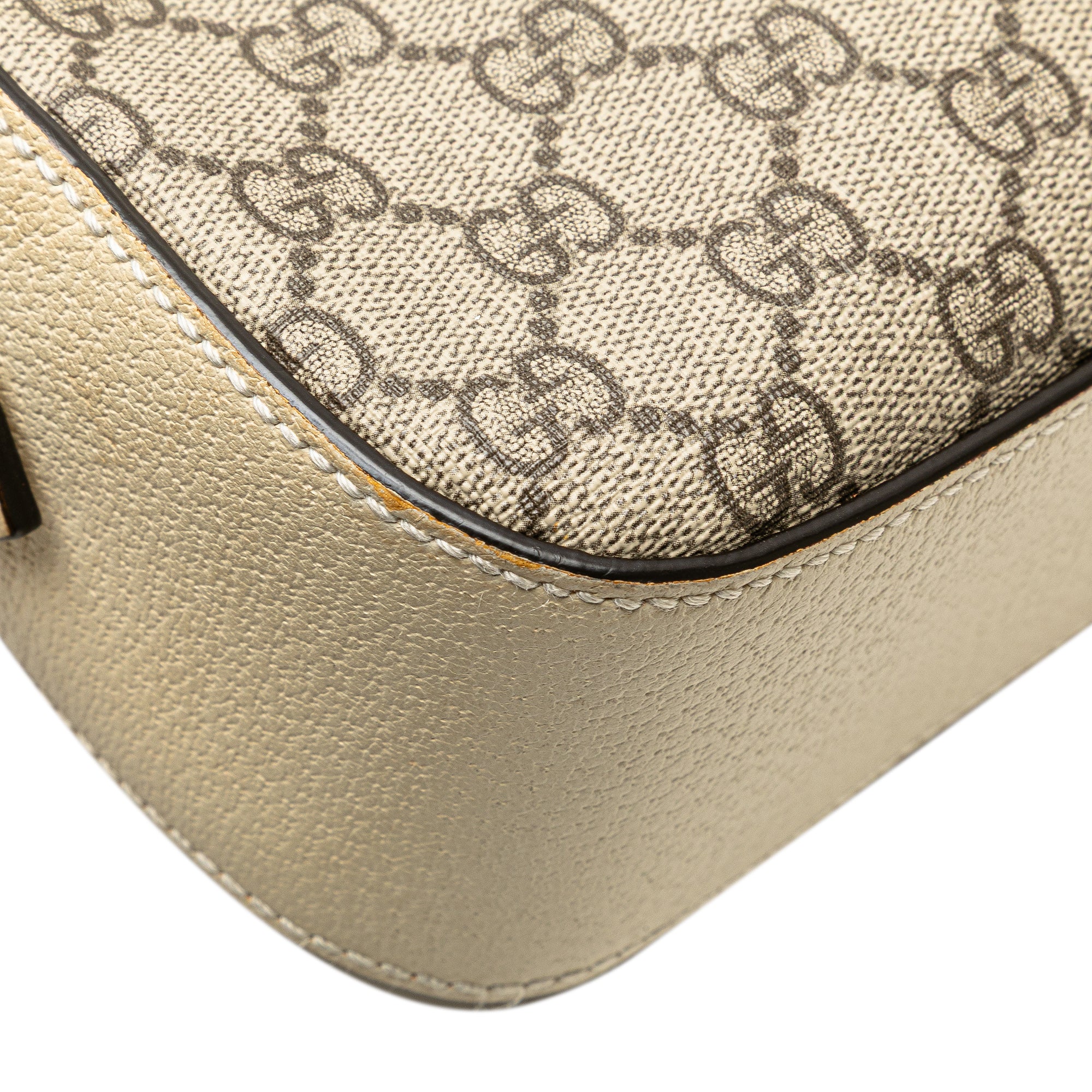 Small GG Supreme Textured Calfskin Web Ophidia Camera Bag - Image 9