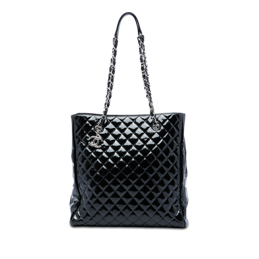 CC Quilted Patent North South Tote - Image 1