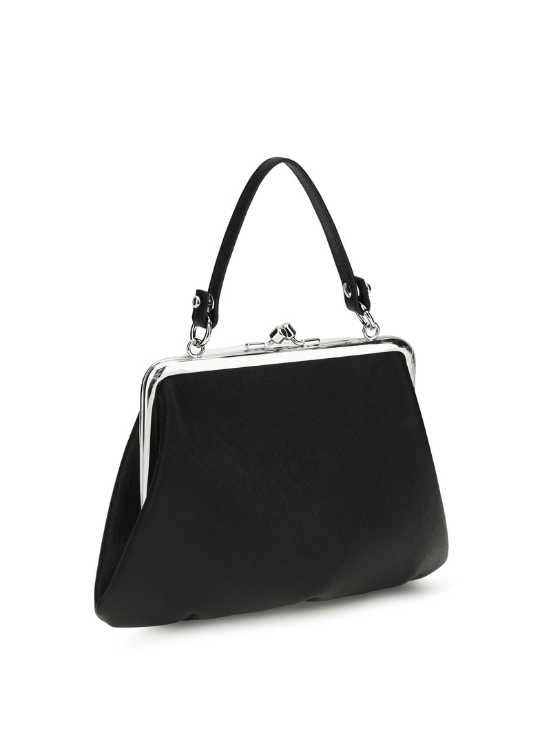 Vivienne Westwood Granny Top Handle Bag — Black Polyurethane