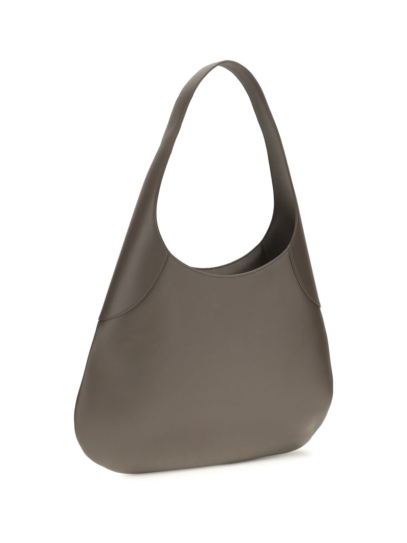 Khaite Joan Hobo Bag — Gray Calf Leather