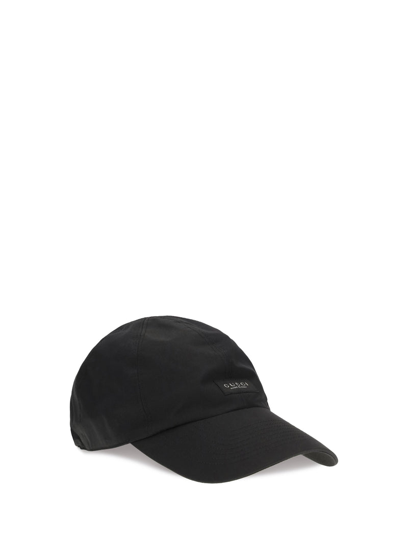 Gucci A004xj4hbkr Logo-Embroidered Baseball Cap — Black Cotton Caps