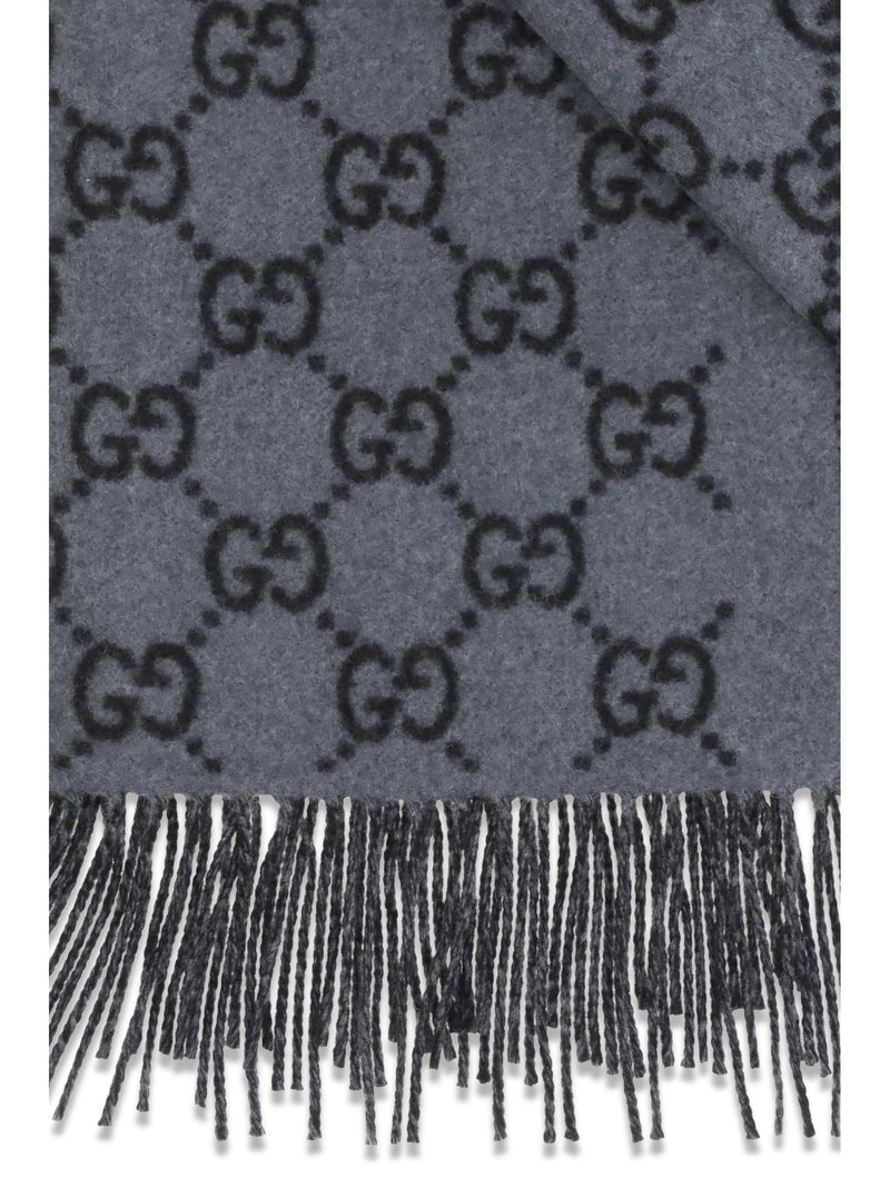 Gucci Gg Scarf — Gray Kashmir/capra Hircus Scarfs
