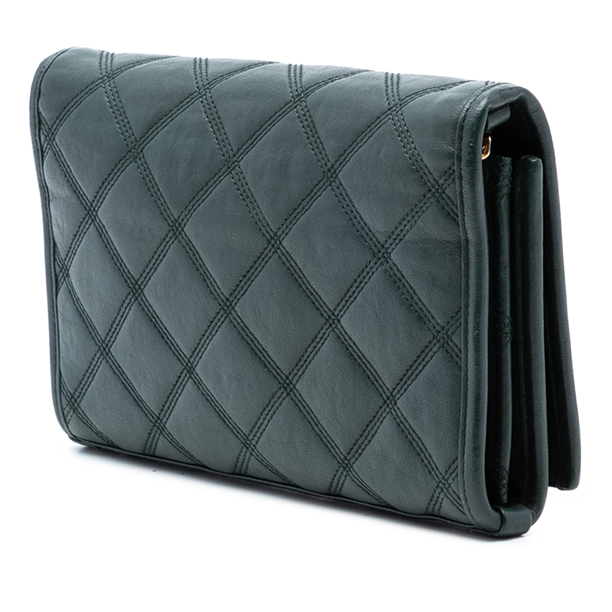Quilted Lambskin Diamond Becky Chain Wallet - Image 2