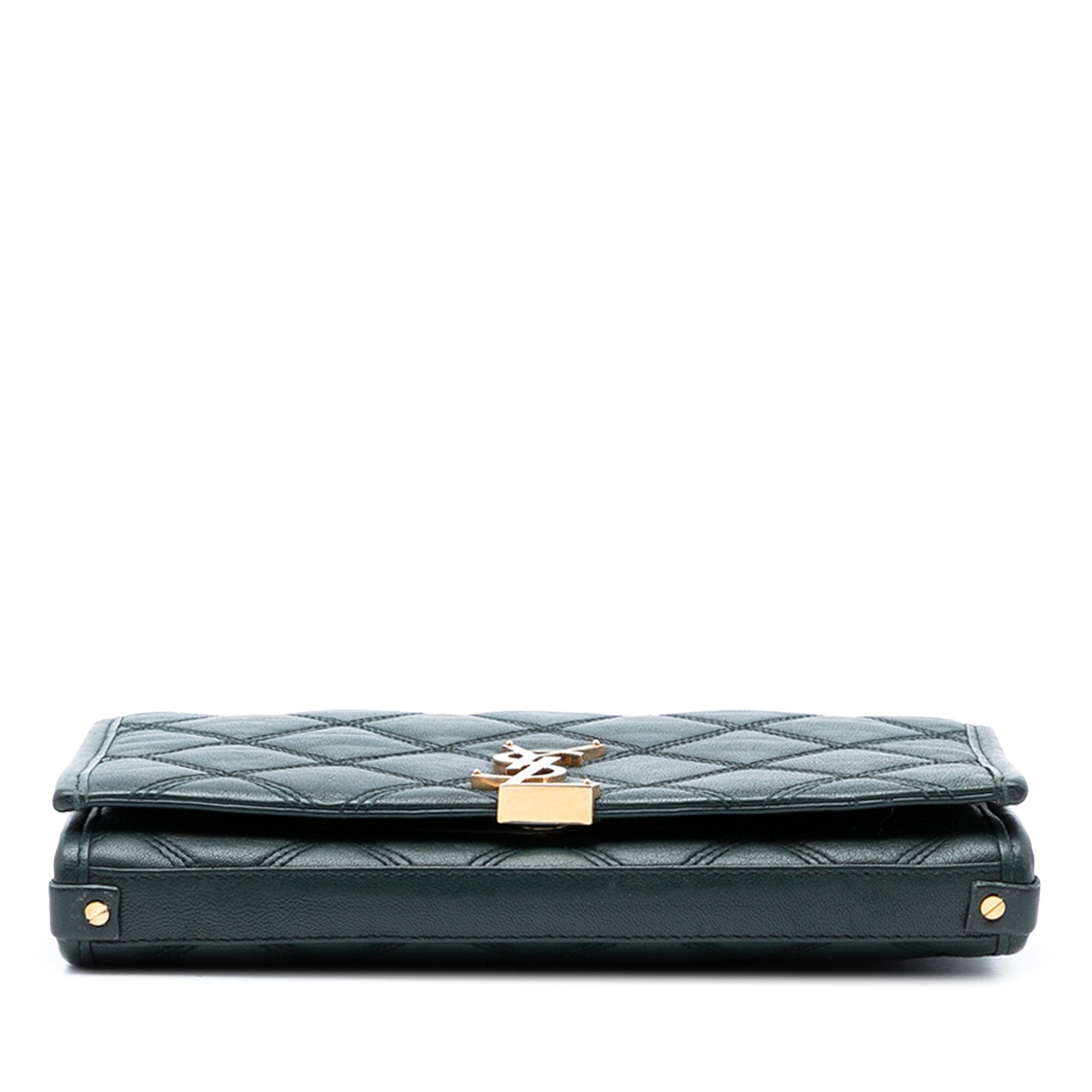 Quilted Lambskin Diamond Becky Chain Wallet - Image 3