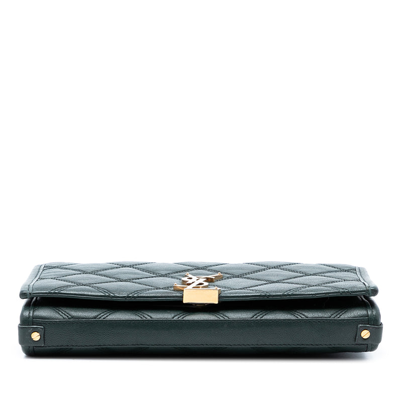 Quilted Lambskin Diamond Becky Chain Wallet - Image 3