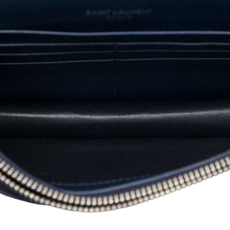 Croc Embossed Leather Monogram Kate Tassel Wallet on Chain - Image 4