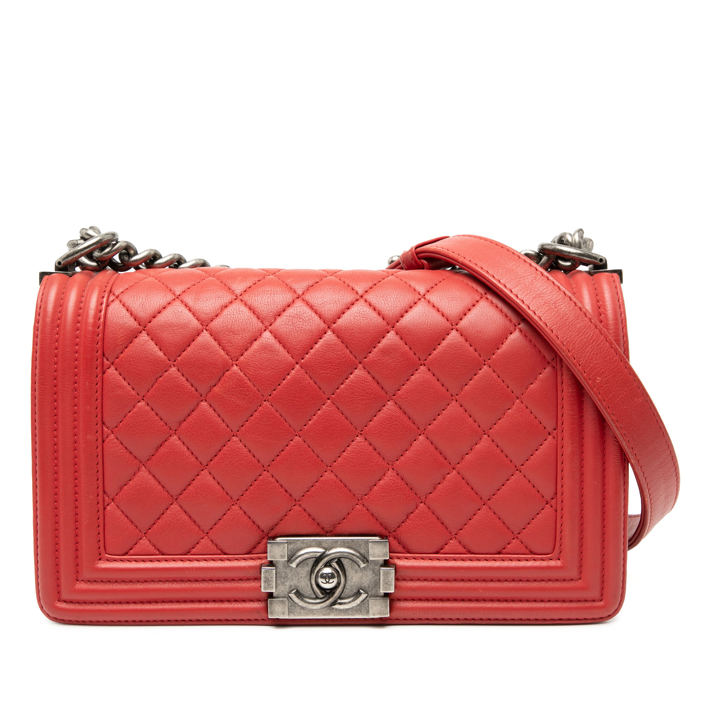 Old Medium Quilted Lambskin Boy Flap - Image 1