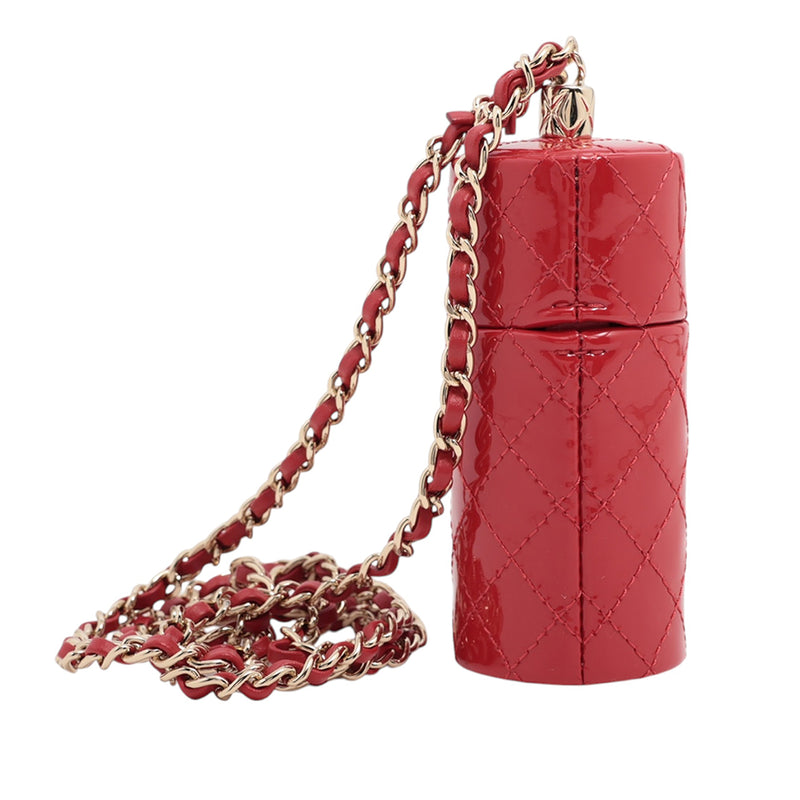 CC Quilted Patent Lipstick Case - Image 2