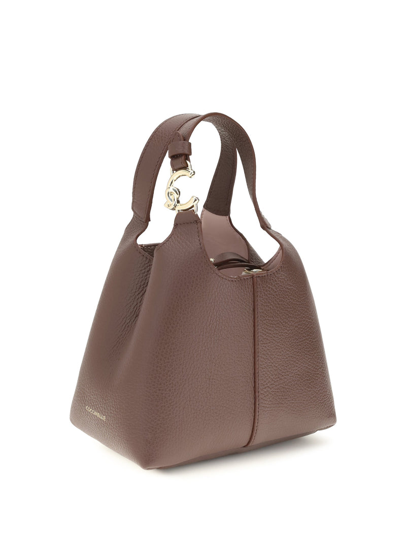 Coccinelle C-Easy Shoulder Bag — Brown Calf Leather