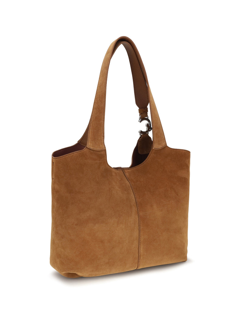 Coccinelle Shoulder Bag — Brown Calf Leather