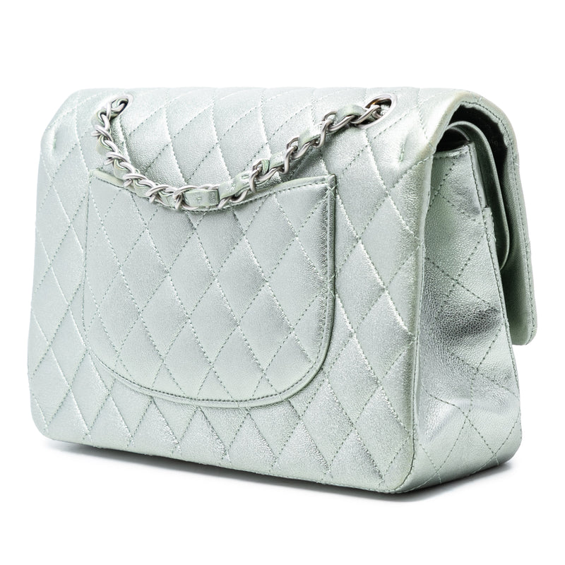 Medium Classic Metallic Lambskin Double Flap - Image 2