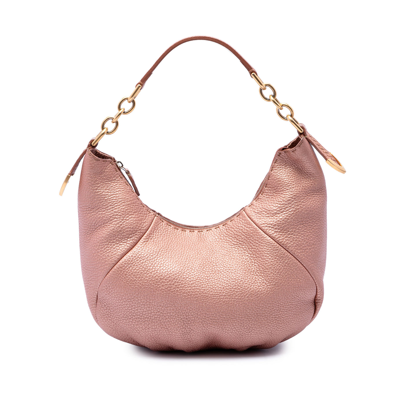 Metallic Pebbled Leather Selleria Shoulder Bag - Image 1