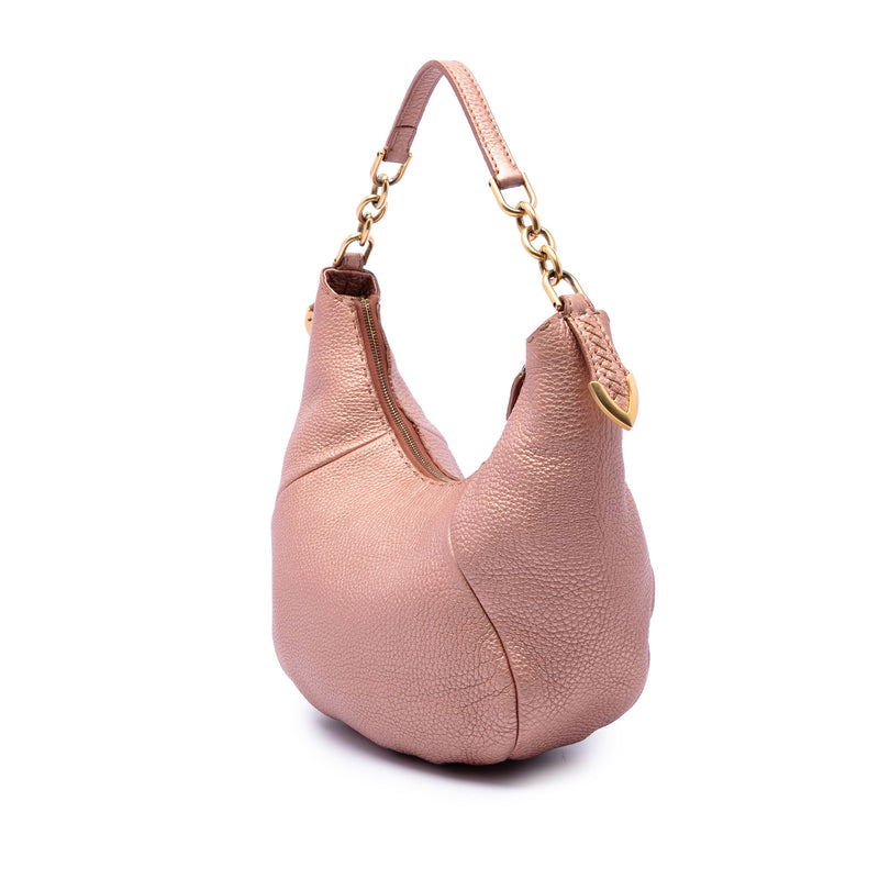 Metallic Pebbled Leather Selleria Shoulder Bag - Image 2