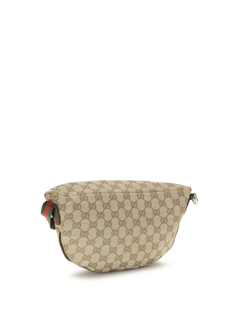 Gucci Tag Shoulder Bag — Beige Fabric