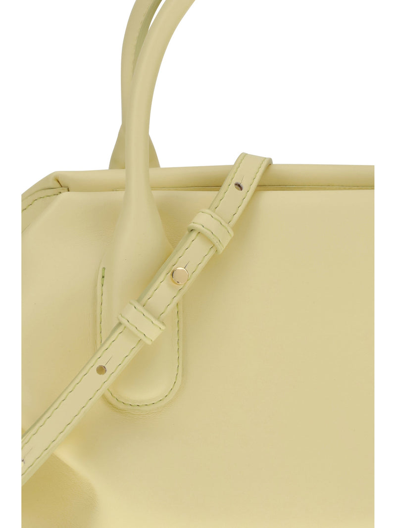 Themoirè Top Handle Bag — Yellow Others Materials