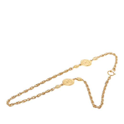 CC Gold Plated Medallion Wrap Around Necklace - Image 1