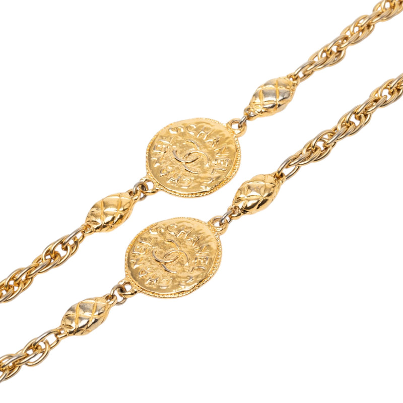 CC Gold Plated Medallion Wrap Around Necklace - Image 2