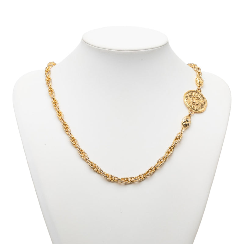 CC Gold Plated Medallion Wrap Around Necklace - Image 6