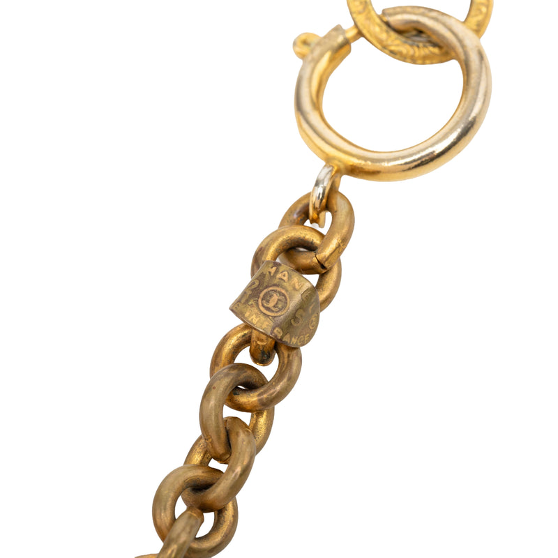 CC Gold Plated Resin Lucite Ball Station Long Necklace - Image 3
