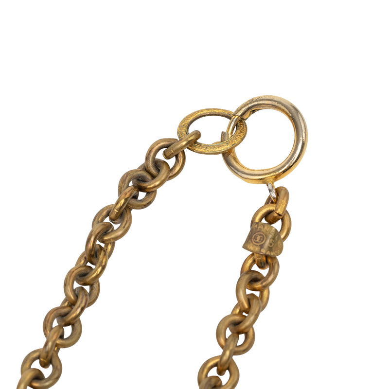 CC Gold Plated Resin Lucite Ball Station Long Necklace - Image 4
