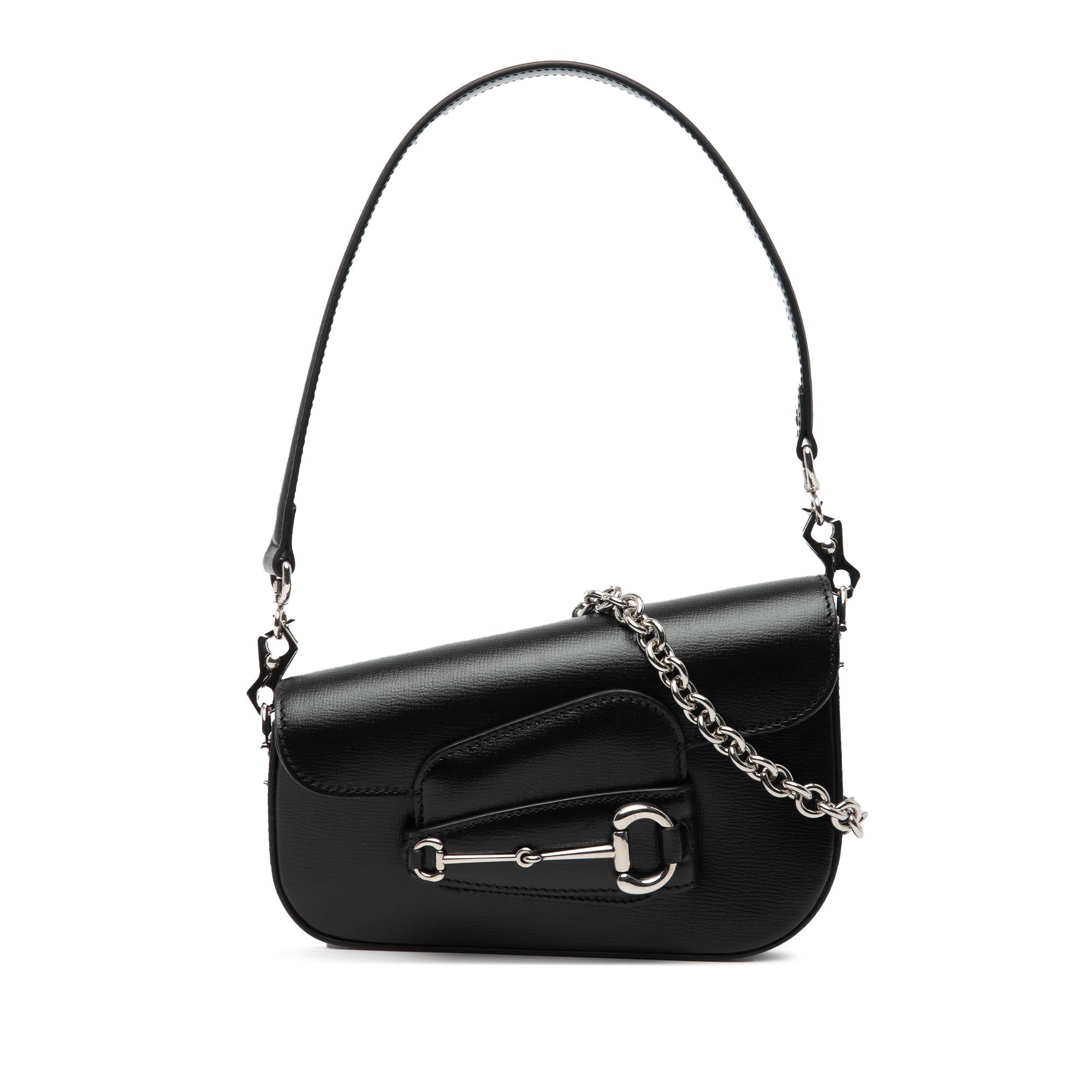 Mini Leather Asymmetric Horsebit 1955 Satchel - Image 1