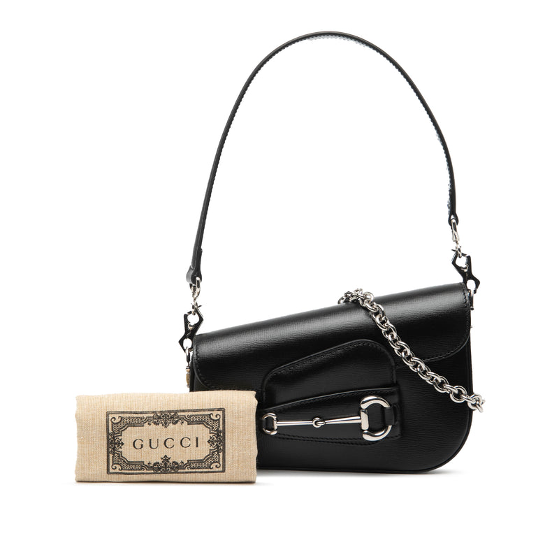 Mini Leather Asymmetric Horsebit 1955 Satchel - Image 8