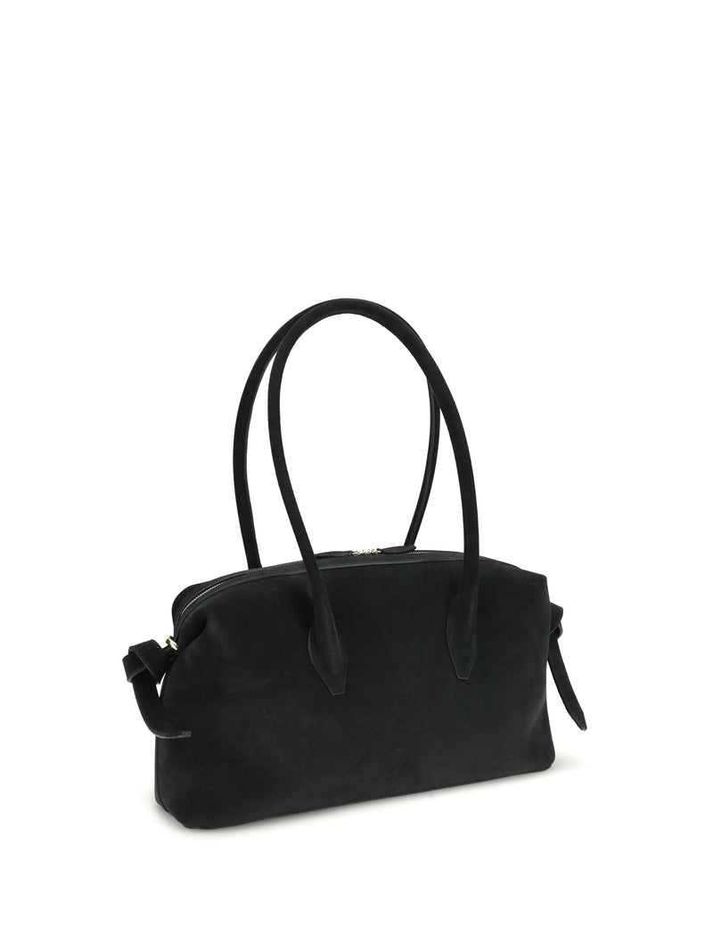 Yuzefi Brioche Shoulder Bag — Black Calf Leather