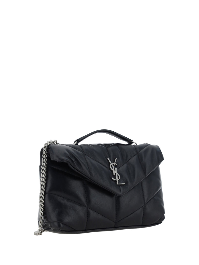 Saint Laurent Quilted Lambskin Shoulder Bag — Black Lamb Ovis Aries