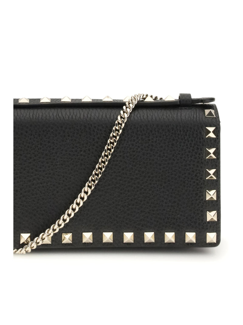 Valentino Garavani Wallet — Black Calf Leather Bos Taurus
