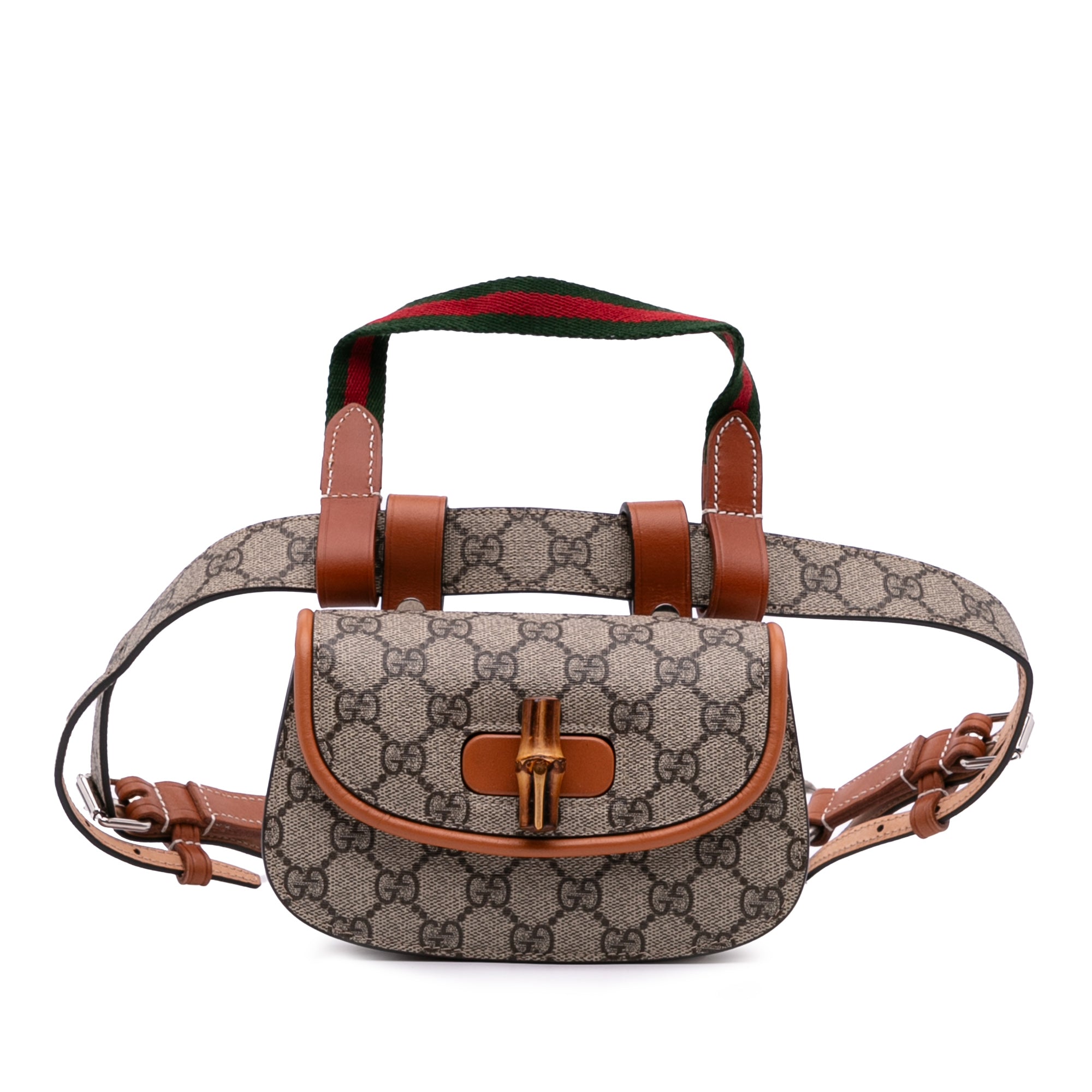 Mini GG Supreme Web Bamboo 1947 Belt Bag - Image 1