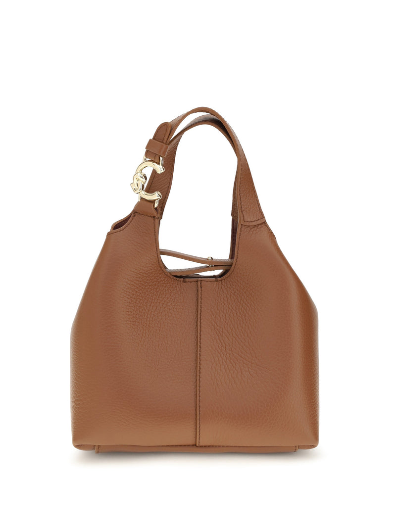 Coccinelle Shoulder Bag — Brown Calf Leather