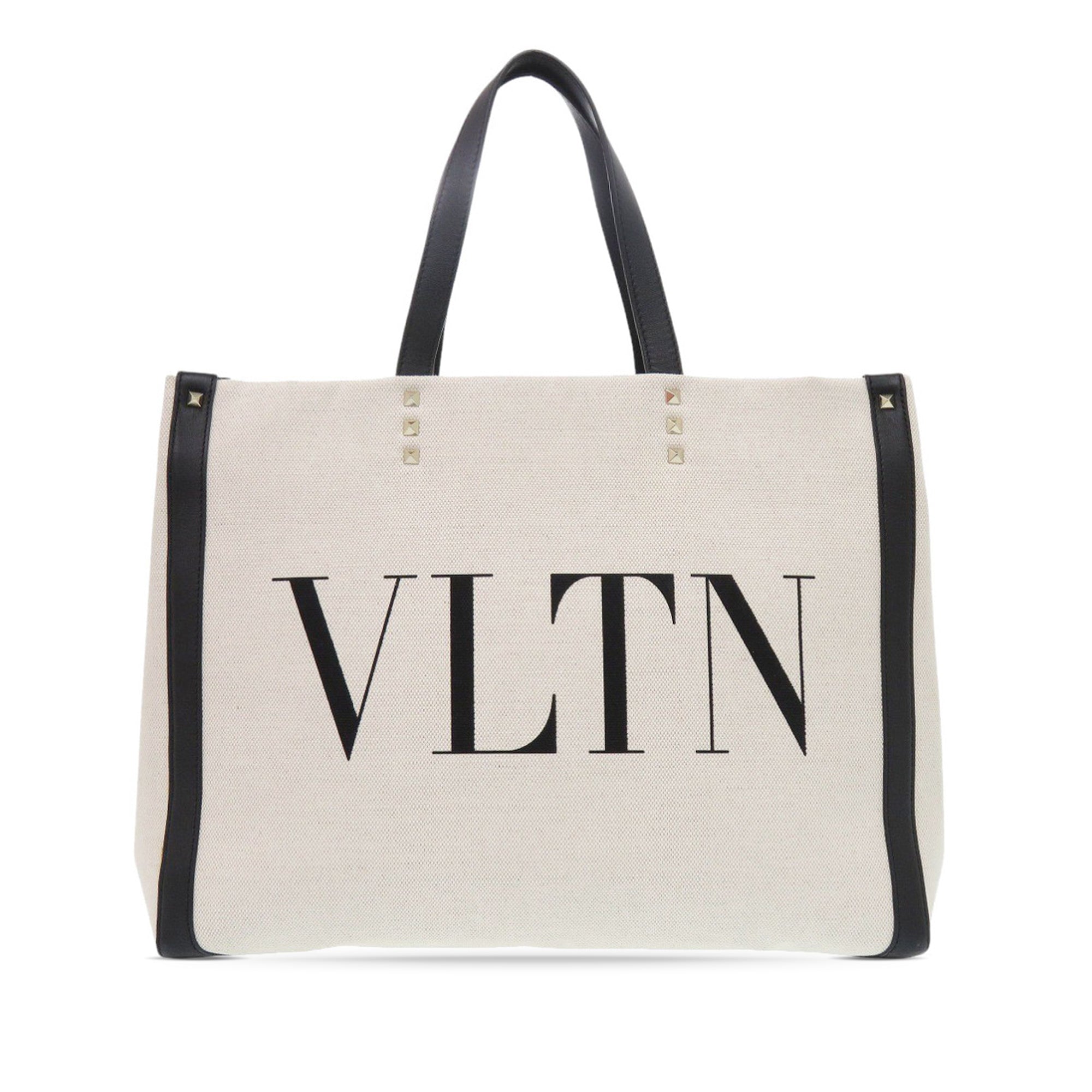 Medium Canvas Rockstud VLTN Tote - Image 1