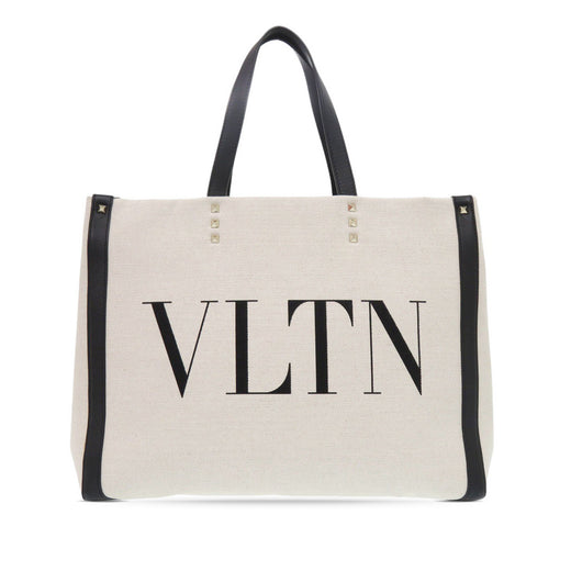 Medium Canvas Rockstud VLTN Tote - Image 1
