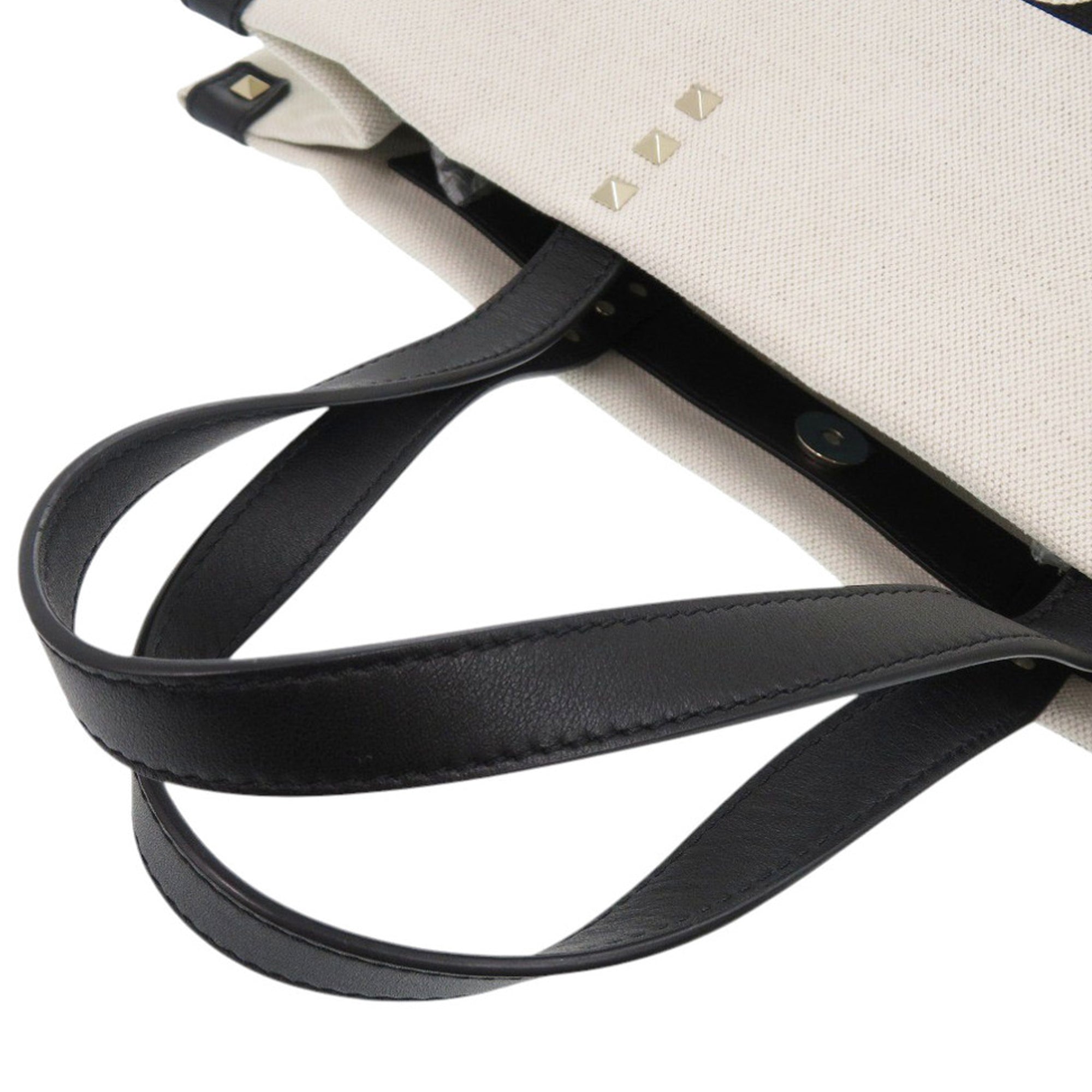 Medium Canvas Rockstud VLTN Tote - Image 10