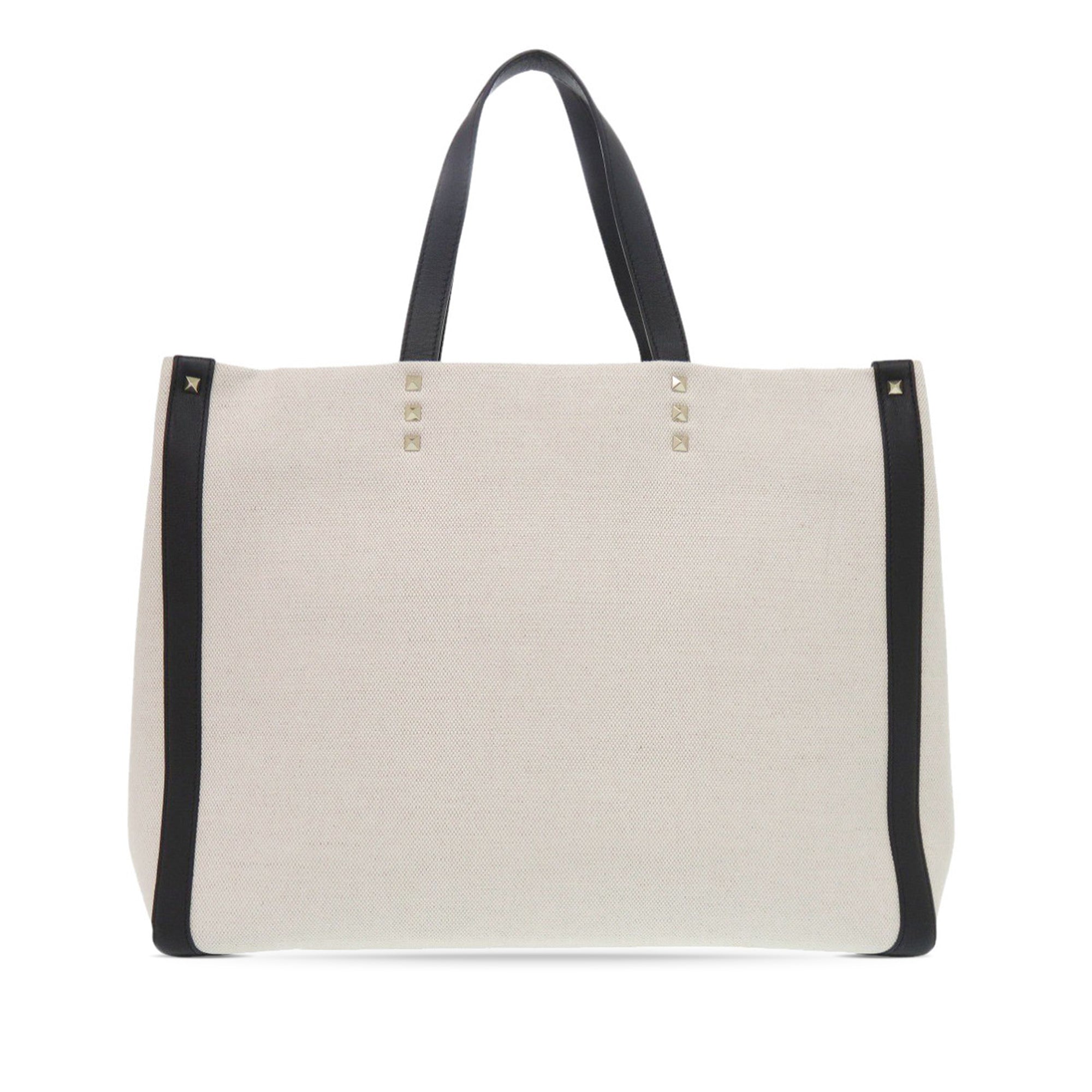 Medium Canvas Rockstud VLTN Tote - Image 2