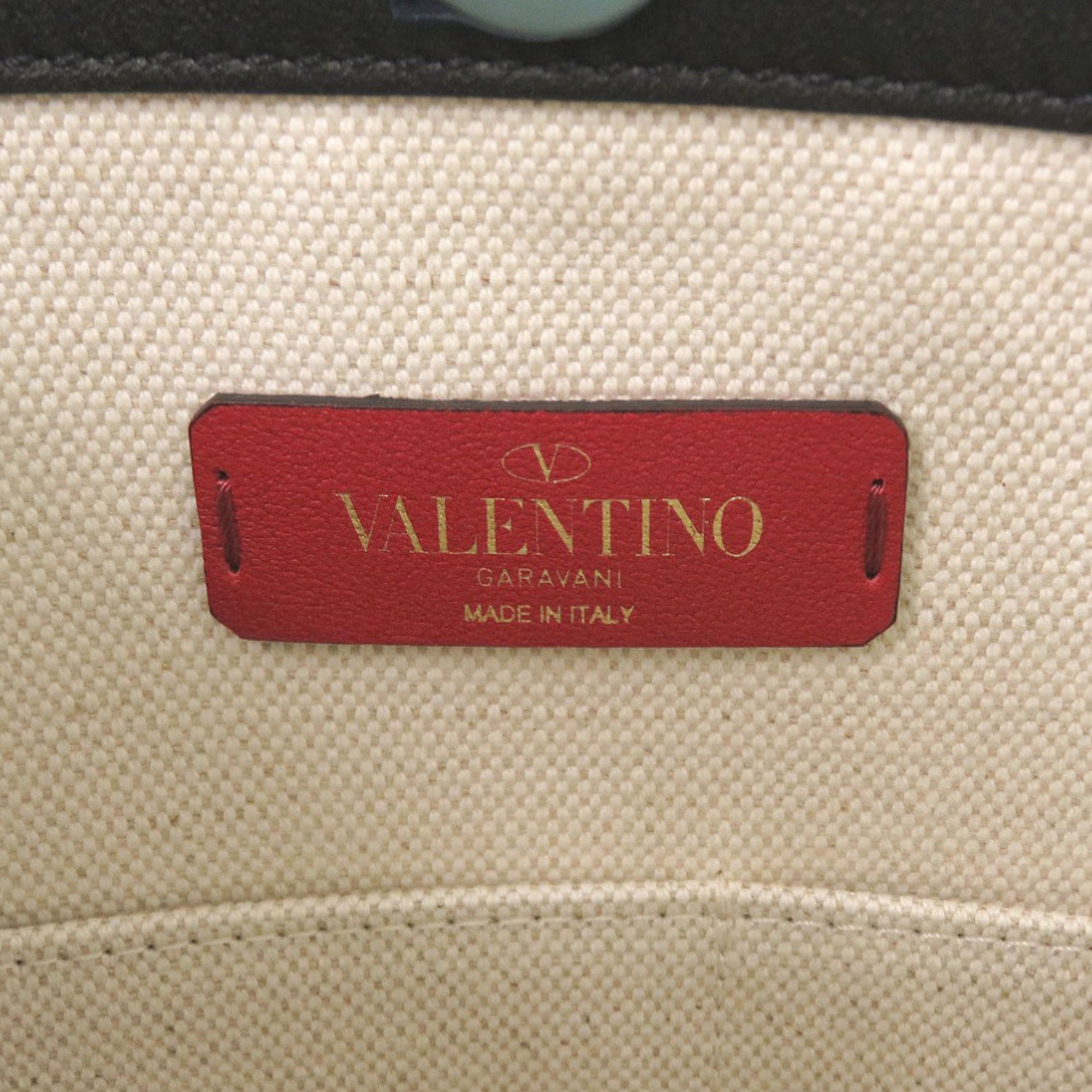 Medium Canvas Rockstud VLTN Tote - Image 5